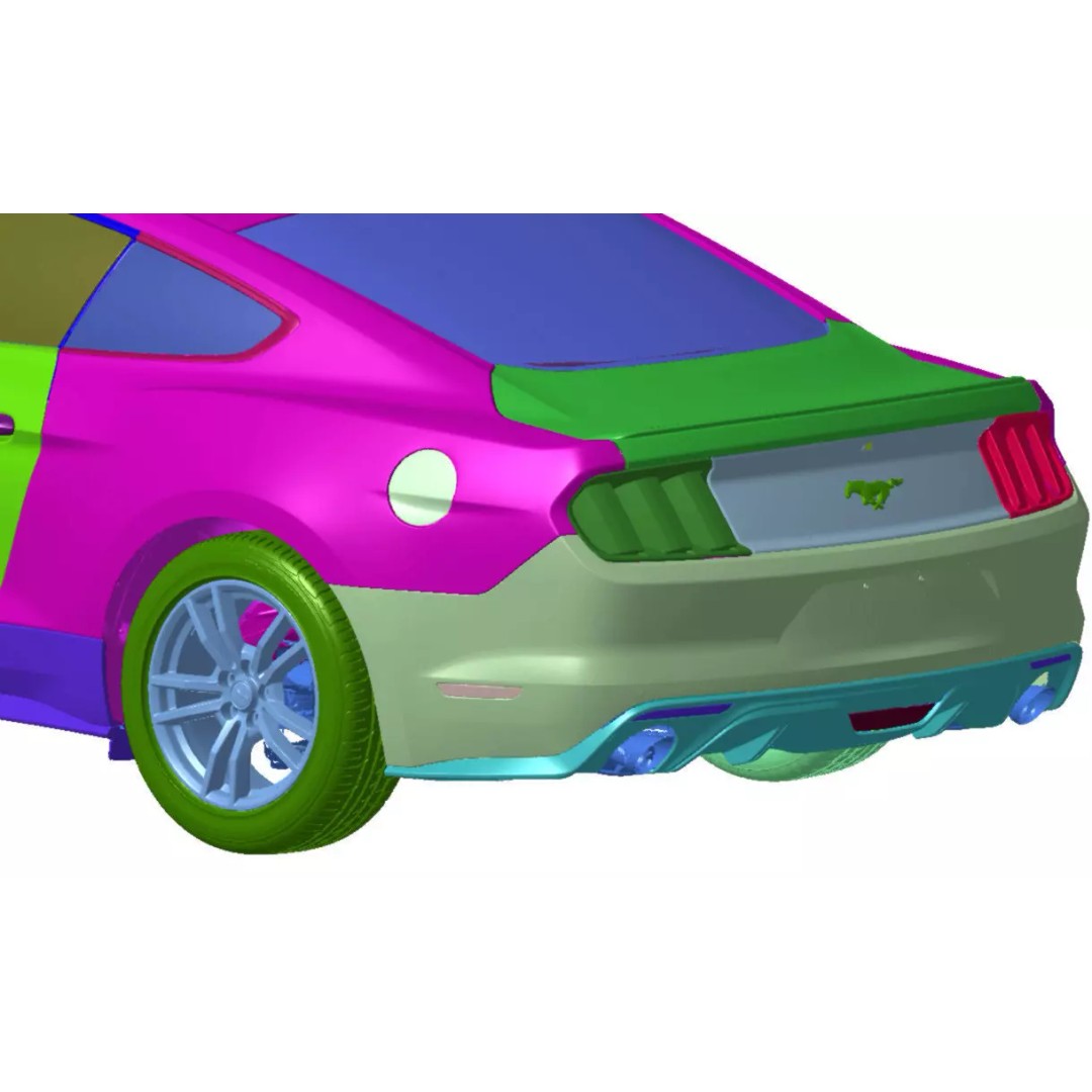 Mustang I4 Coupe Premium 2015 3D Model – High Detail Scanned Vehicle, STL - View 4