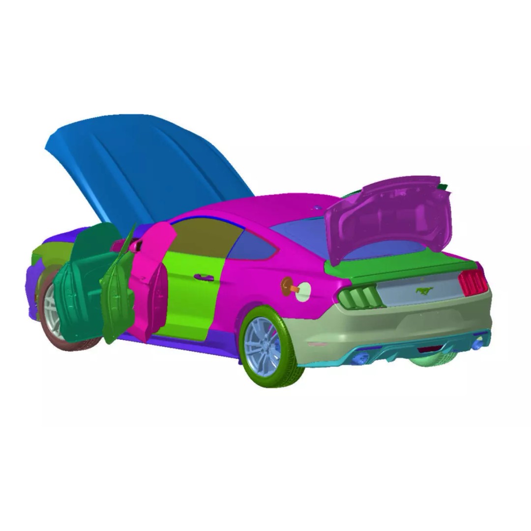 Mustang I4 Coupe Premium 2015 3D Model – High Detail Scanned Vehicle, STL - View 5