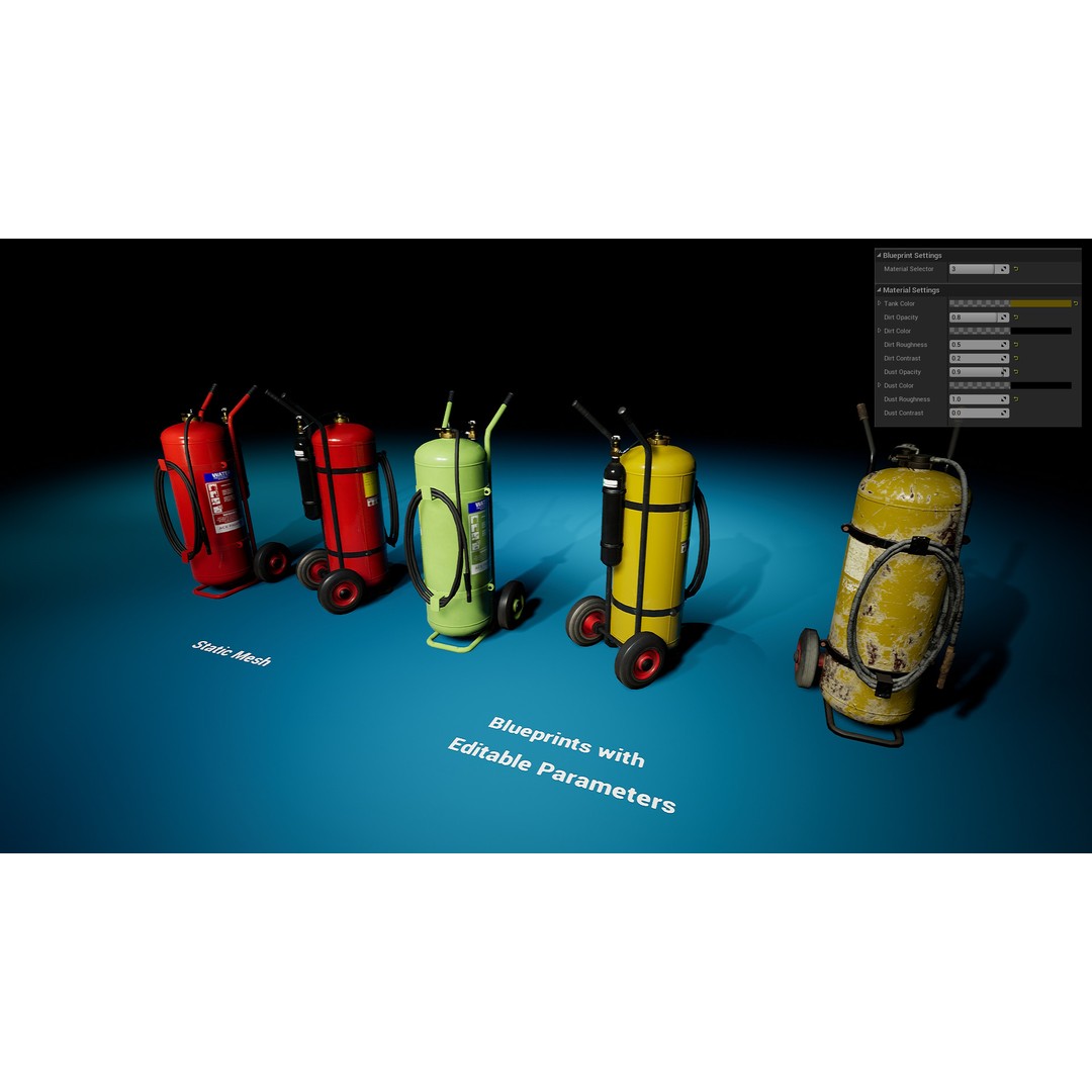 Fire Fighting Systems 3D Model – Low Poly Game Asset, Unreal Engine - View 13