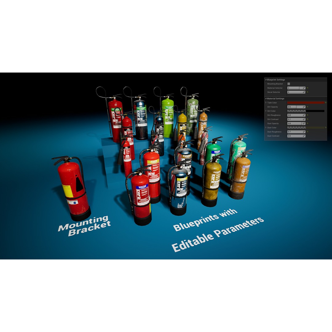 Fire Fighting Systems 3D Model – Low Poly Game Asset, Unreal Engine - View 14