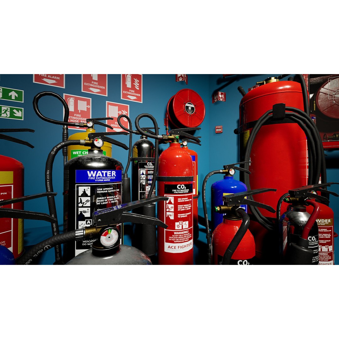 Fire Fighting Systems 3D Model – Low Poly Game Asset, Unreal Engine - View 8
