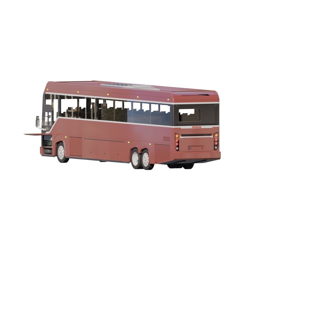 American Bus 3D Model – Detailed Modern Design, Lumion Ready - View 10