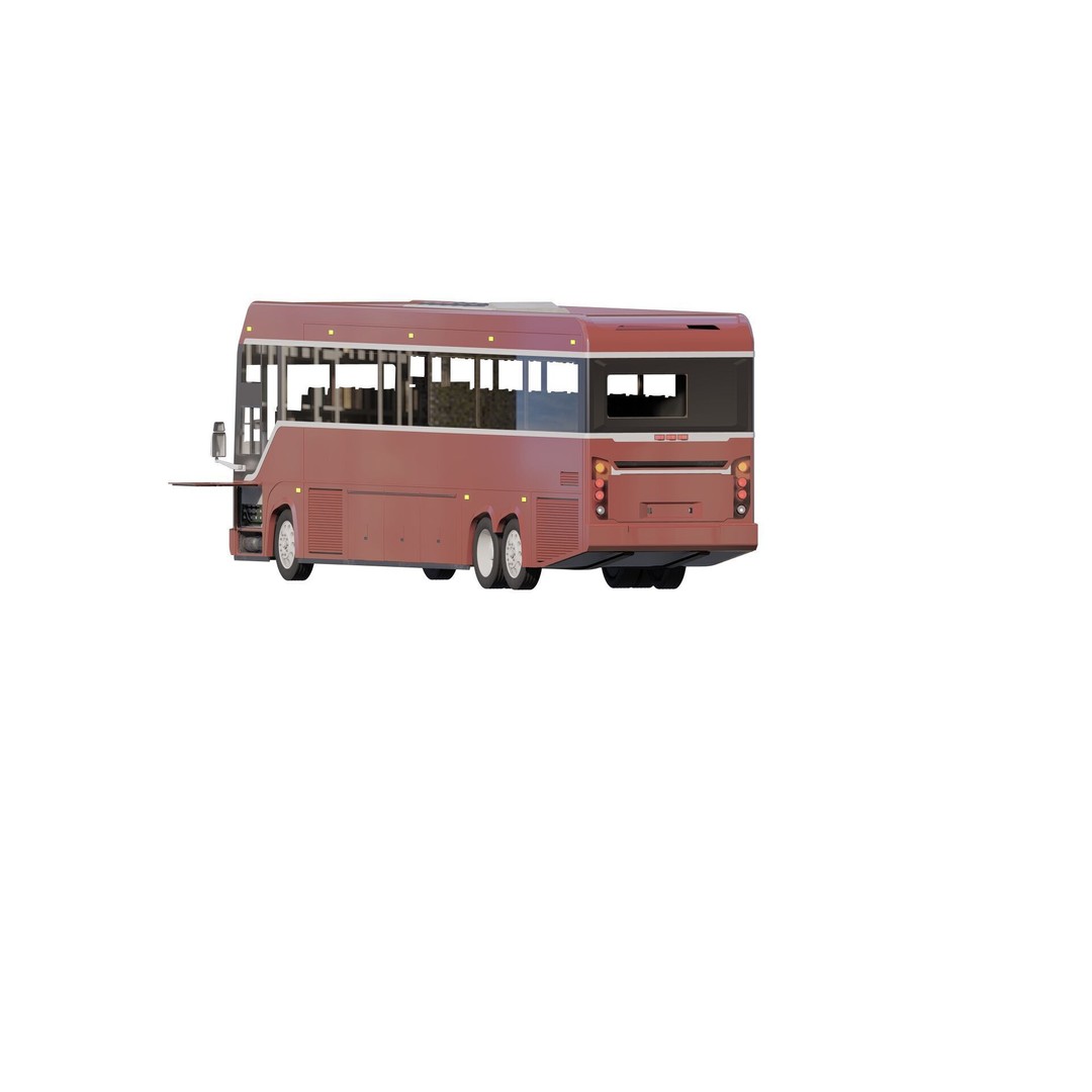 American Bus 3D Model – Detailed Modern Design, Lumion Ready - View 11