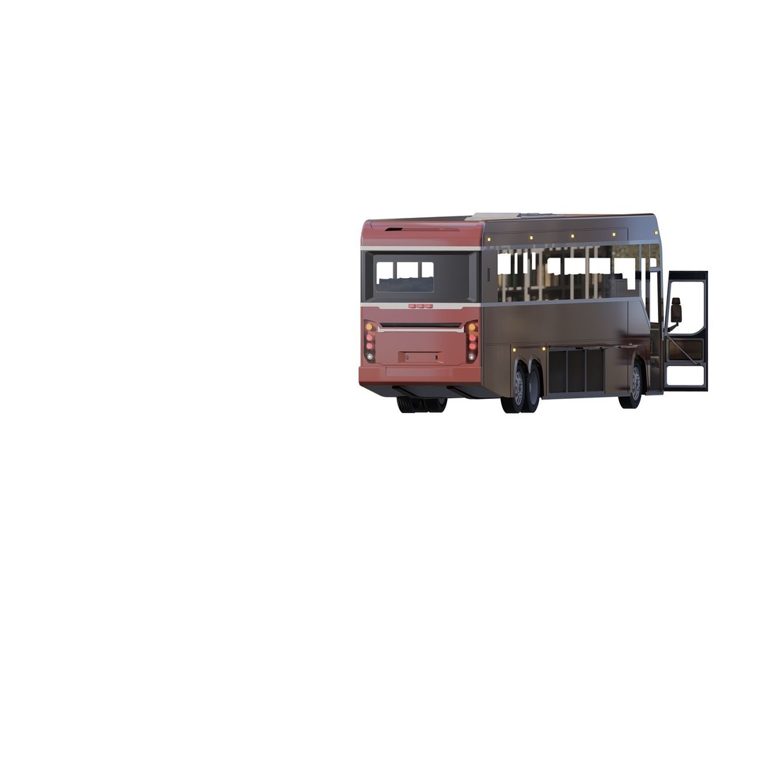 American Bus 3D Model – Detailed Modern Design, Lumion Ready - View 15