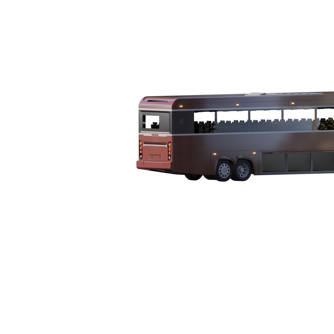 American Bus 3D Model – Detailed Modern Design, Lumion Ready - View 17