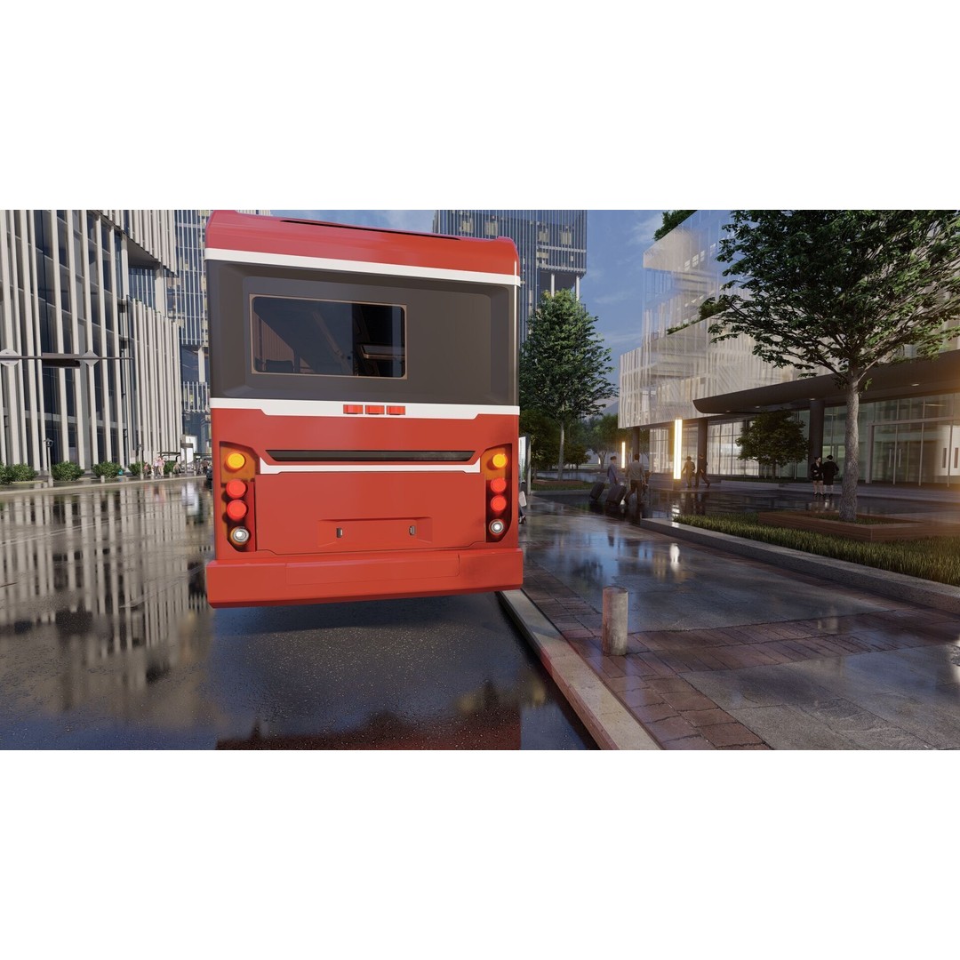American Bus 3D Model – Detailed Modern Design, Lumion Ready - View 29