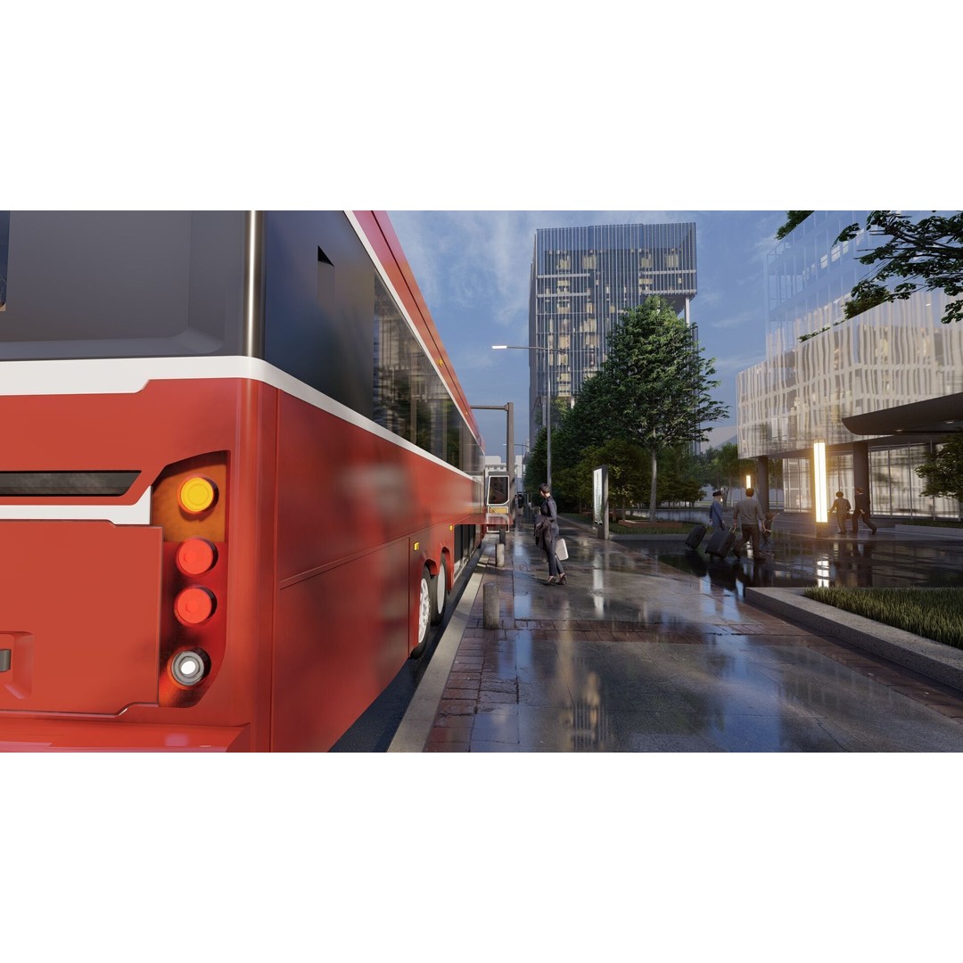 American Bus 3D Model – Detailed Modern Design, Lumion Ready - View 30