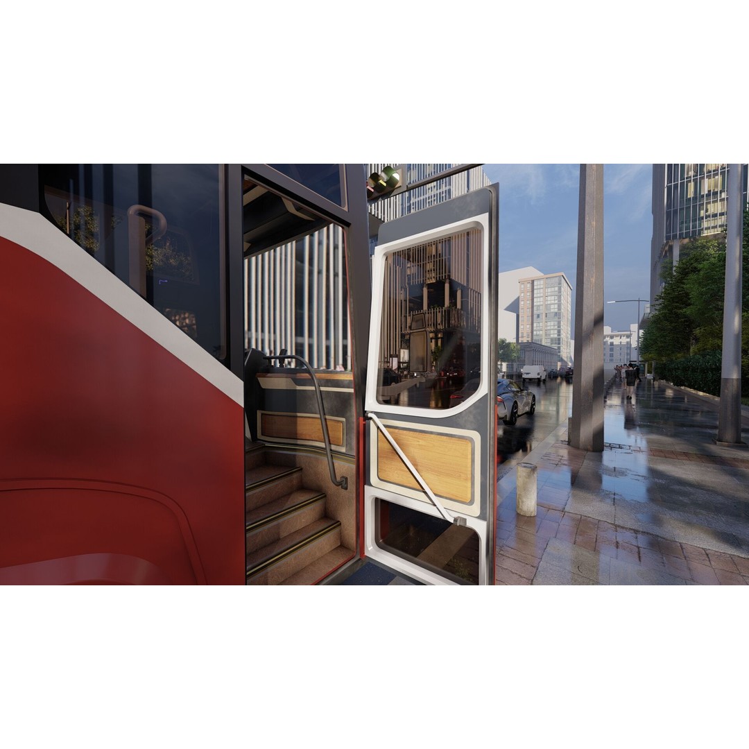 American Bus 3D Model – Detailed Modern Design, Lumion Ready - View 32