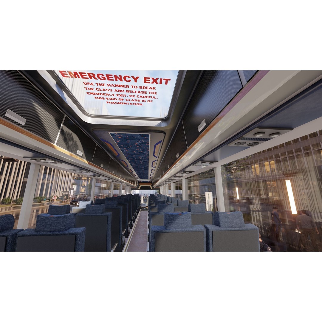 American Bus 3D Model – Detailed Modern Design, Lumion Ready - View 38