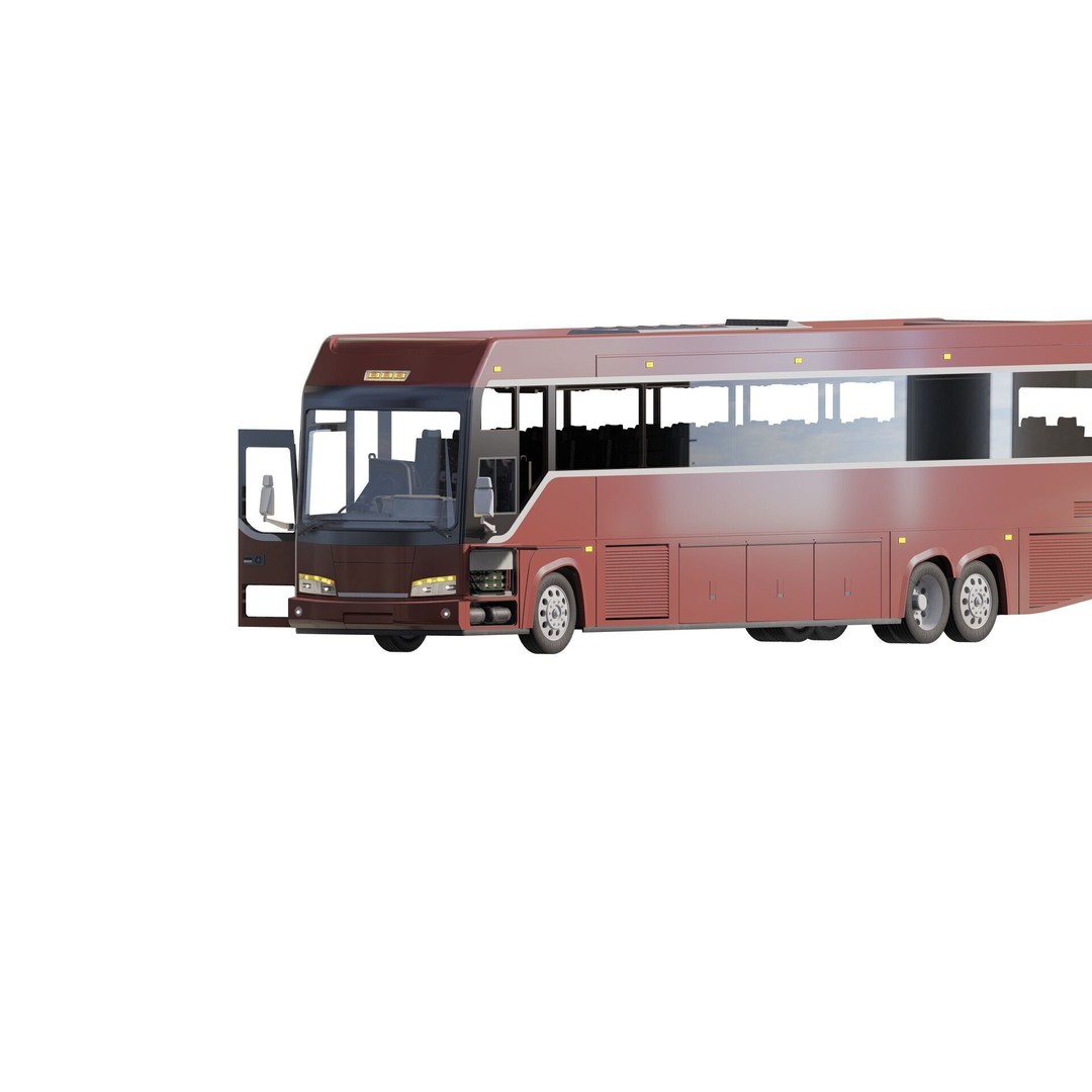 American Bus 3D Model – Detailed Modern Design, Lumion Ready - View 4