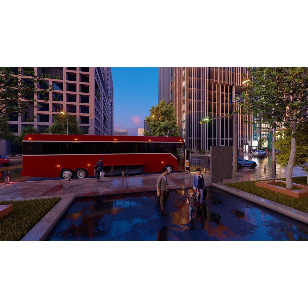 American Bus 3D Model – Detailed Modern Design, Lumion Ready - View 40
