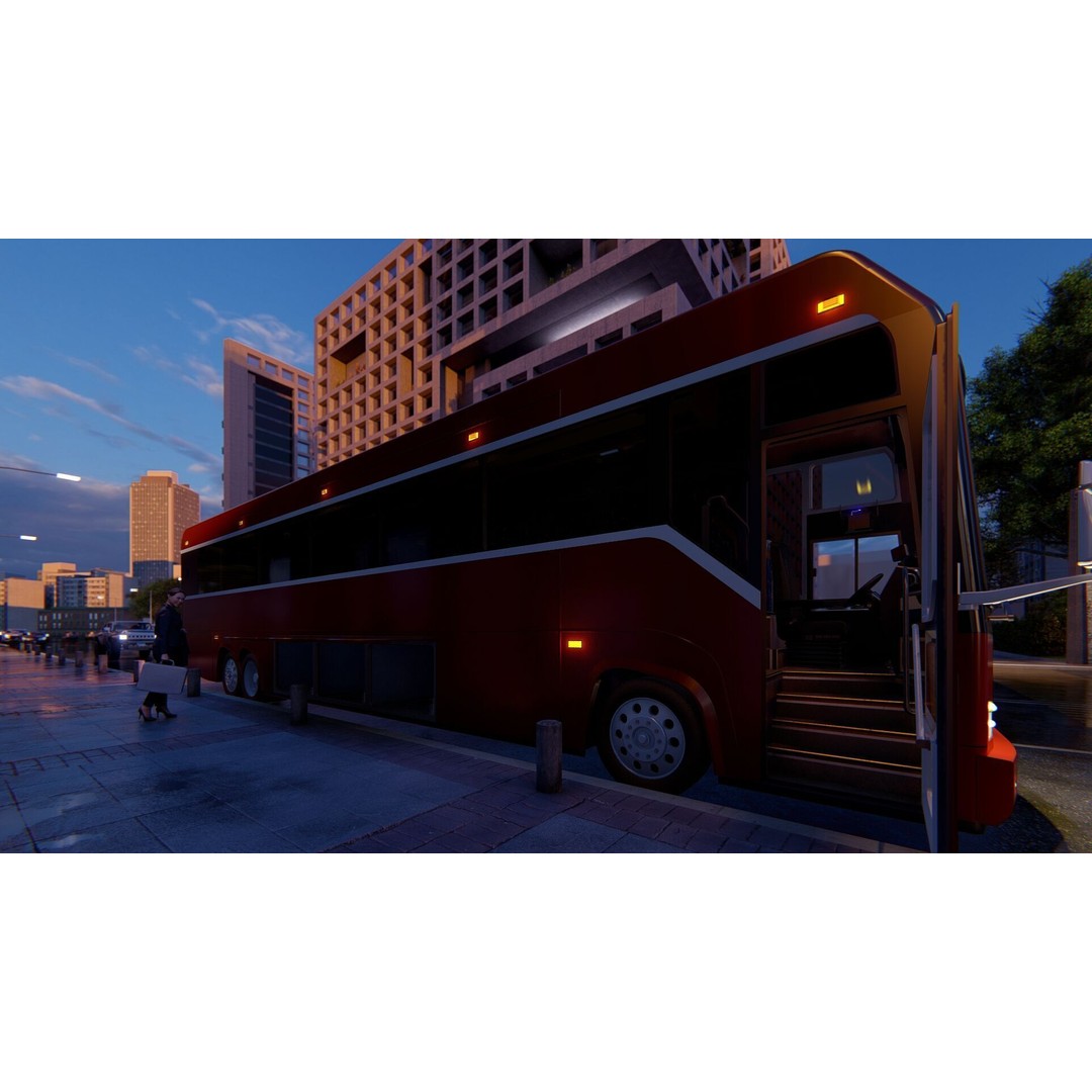 American Bus 3D Model – Detailed Modern Design, Lumion Ready - View 48