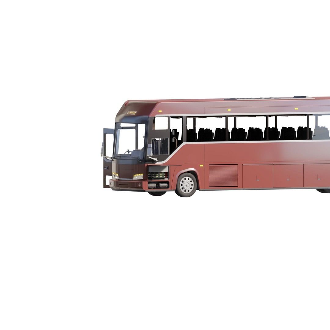 American Bus 3D Model – Detailed Modern Design, Lumion Ready - View 6