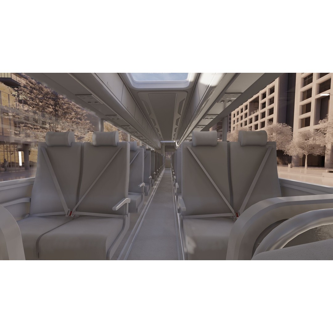 American Bus 3D Model – Detailed Modern Design, Lumion Ready - View 63