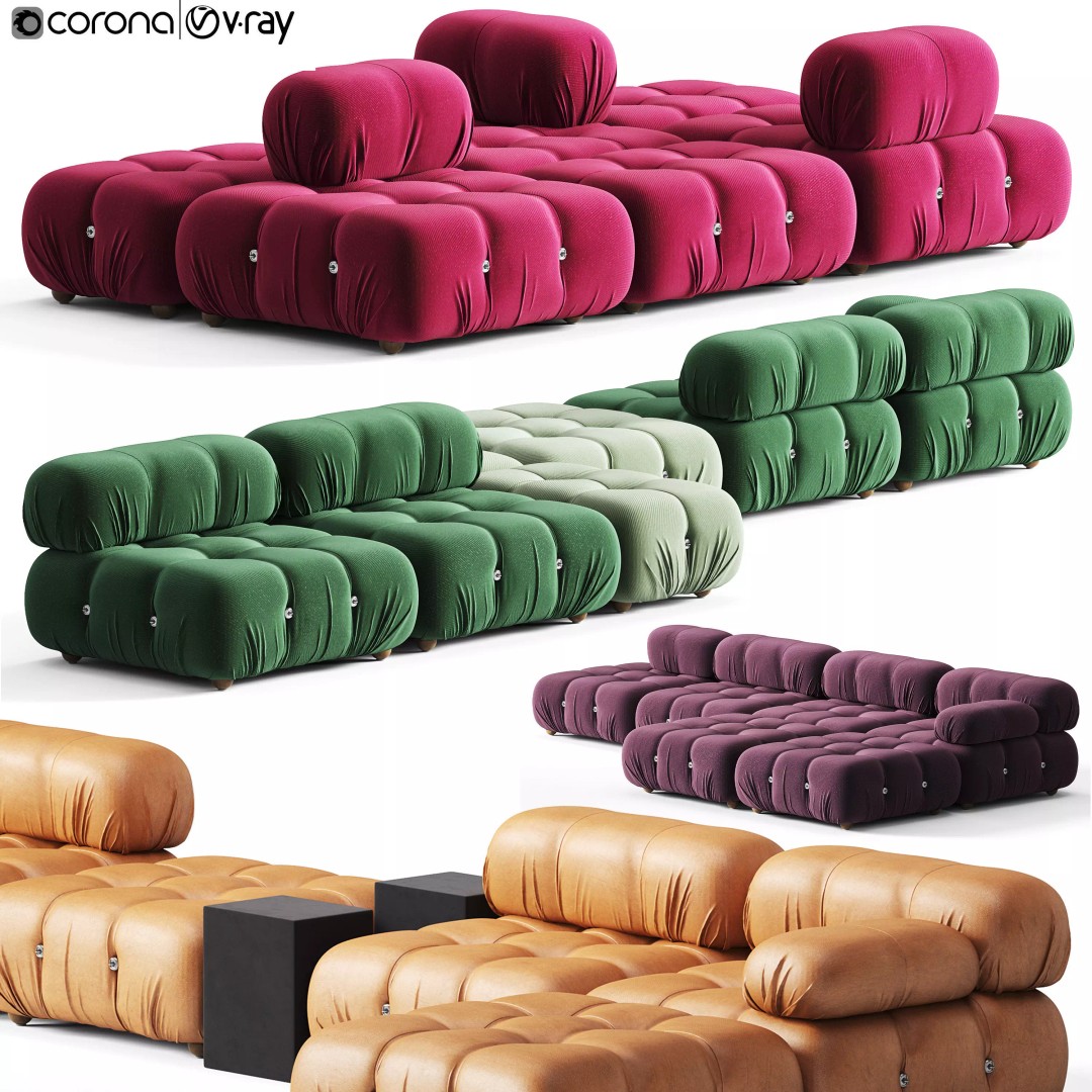 Camaleonda Sofa 3D Model – High Poly PBR Asset for Archviz - View 2