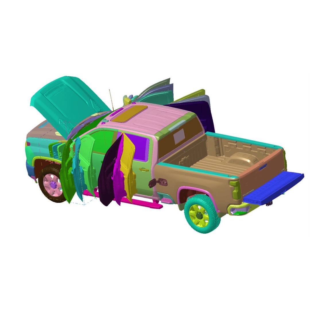 Chevrolet Silverado 2500 3D Model – High Detail Scanned Truck, STL - View 11