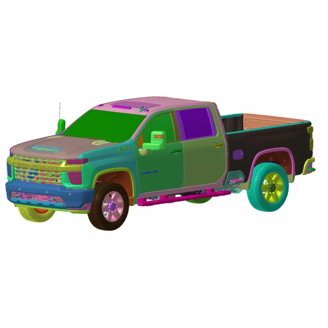 Chevrolet Silverado 2500 3D Model – High Detail Scanned Truck, STL - View 2