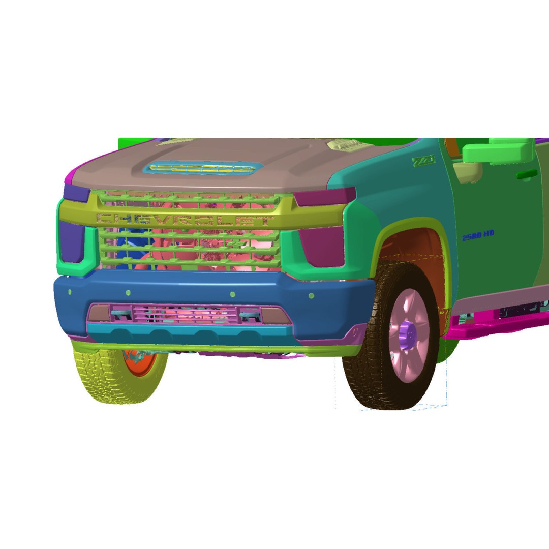Chevrolet Silverado 2500 3D Model – High Detail Scanned Truck, STL - View 3
