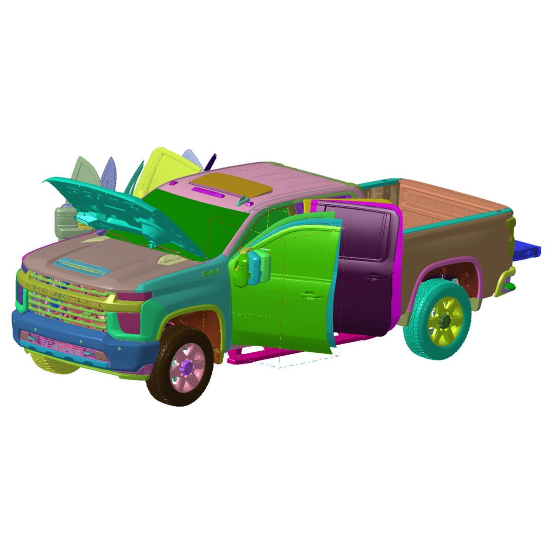 Chevrolet Silverado 2500 3D Model – High Detail Scanned Truck, STL - View 4