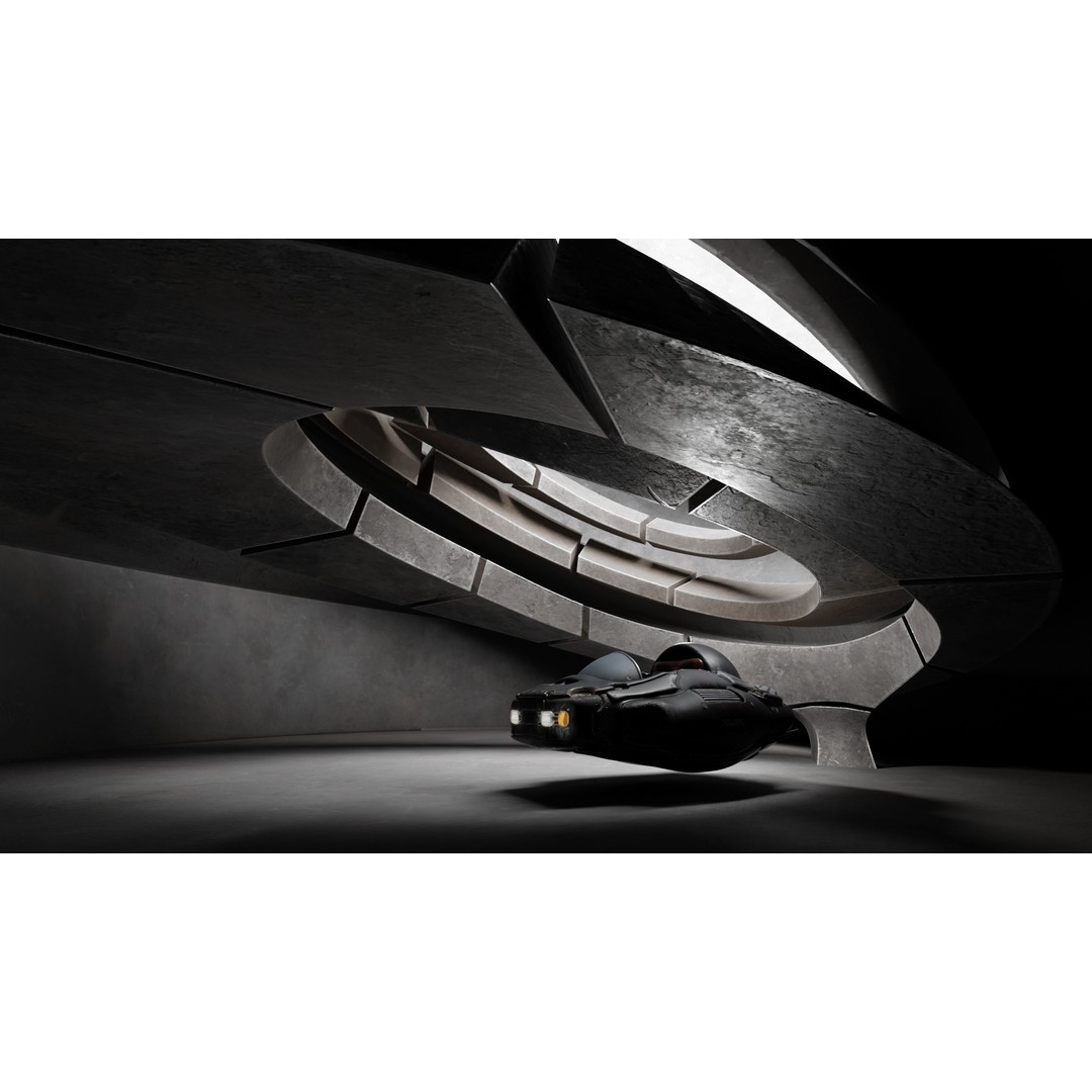 Dynamic Metal Room 3D Model – Low Poly Showroom Environment, FBX