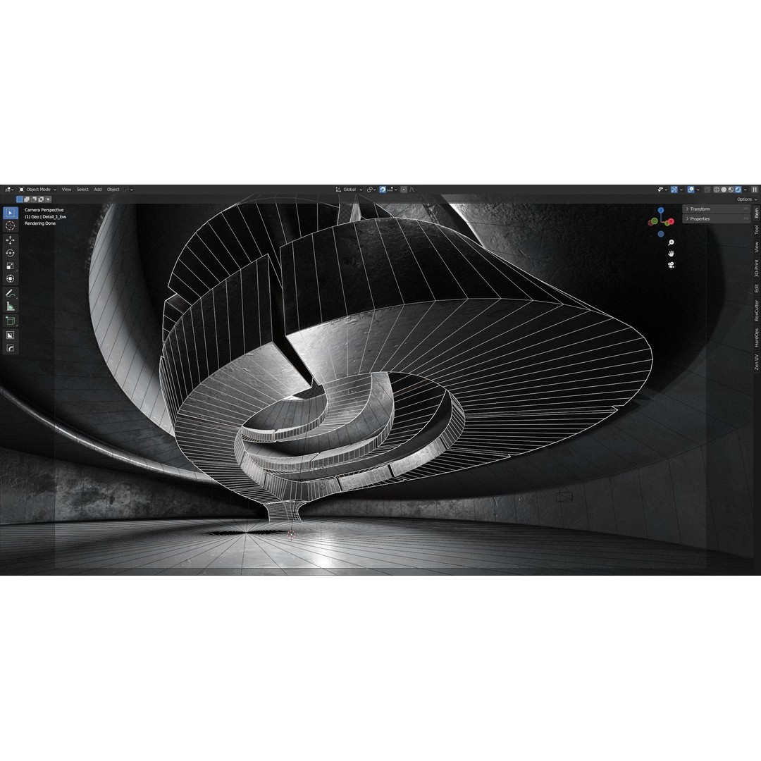 Dynamic Metal Room 3D Model – Low Poly Showroom Environment, FBX - View 18