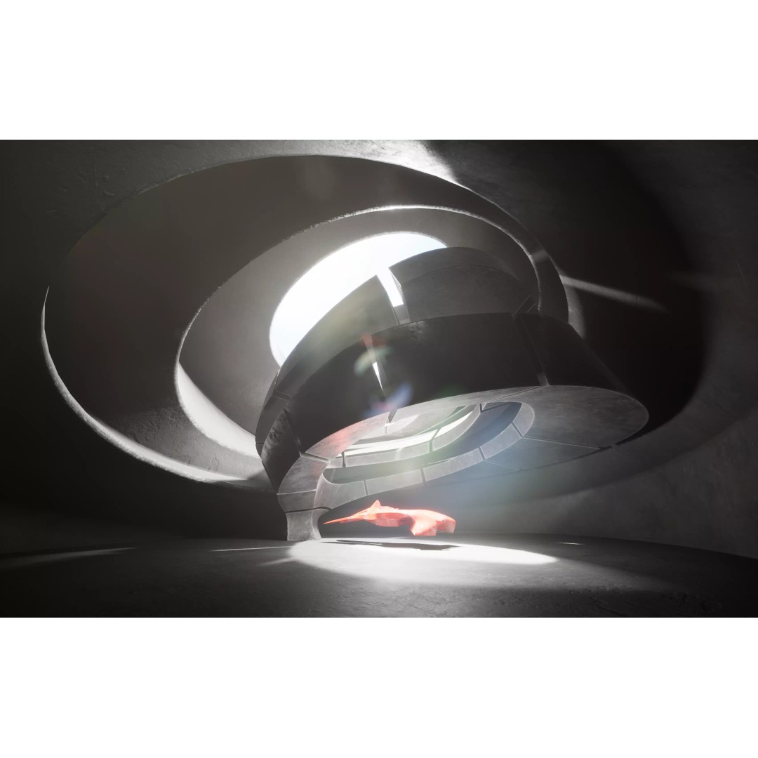 Dynamic Metal Room 3D Model – Low Poly Showroom Environment, FBX - View 2