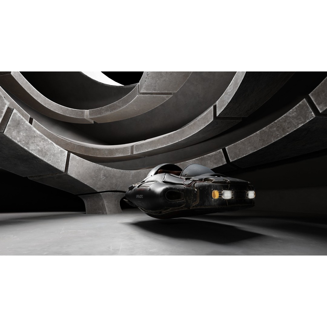 Dynamic Metal Room 3D Model – Low Poly Showroom Environment, FBX - View 21