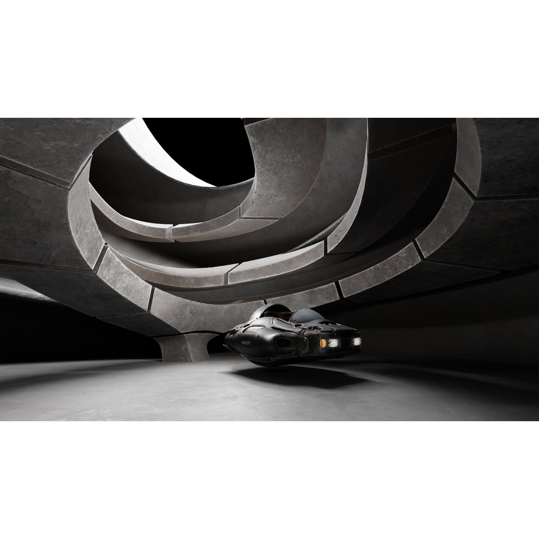 Dynamic Metal Room 3D Model – Low Poly Showroom Environment, FBX - View 4