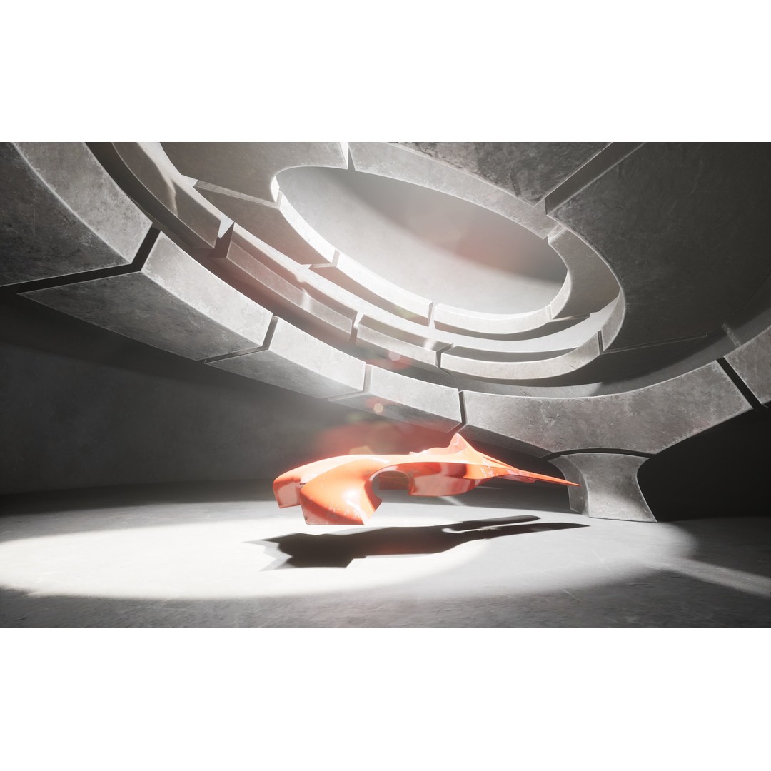 Dynamic Metal Room 3D Model – Low Poly Showroom Environment, FBX - View 5