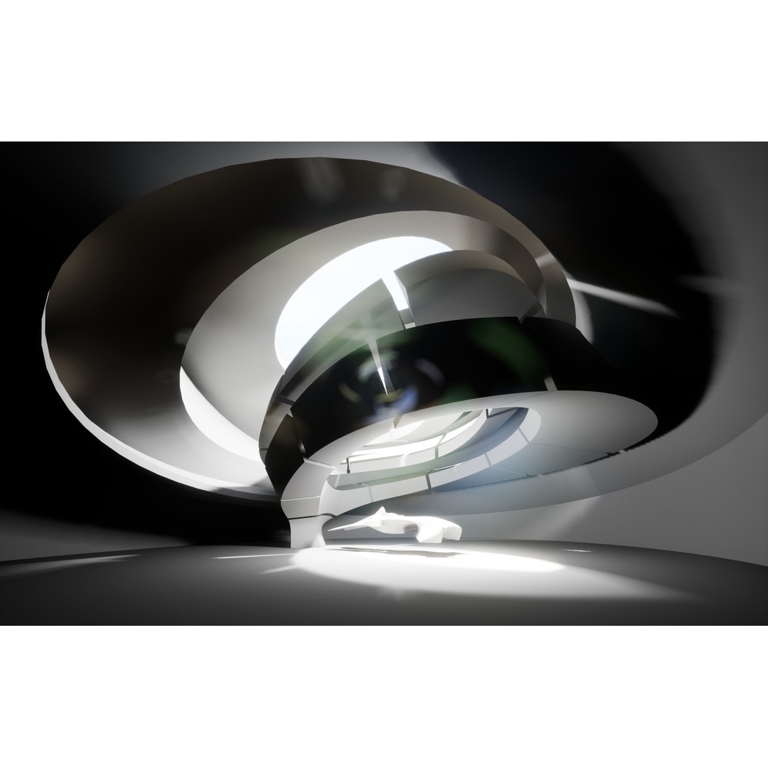 Dynamic Metal Room 3D Model – Low Poly Showroom Environment, FBX - View 9