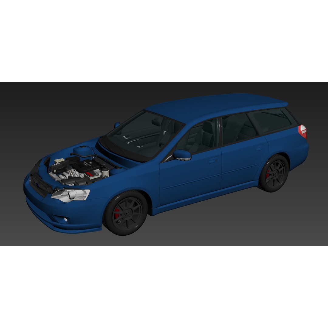 Subaru Legacy Station Wagon 2006 3D Model – High Poly Car Asset, FBX, OBJ
