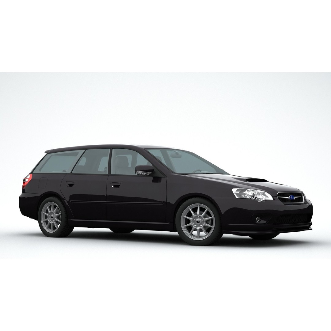Subaru Legacy Station Wagon 2006 3D Model – High Poly Car Asset, FBX, OBJ - View 10
