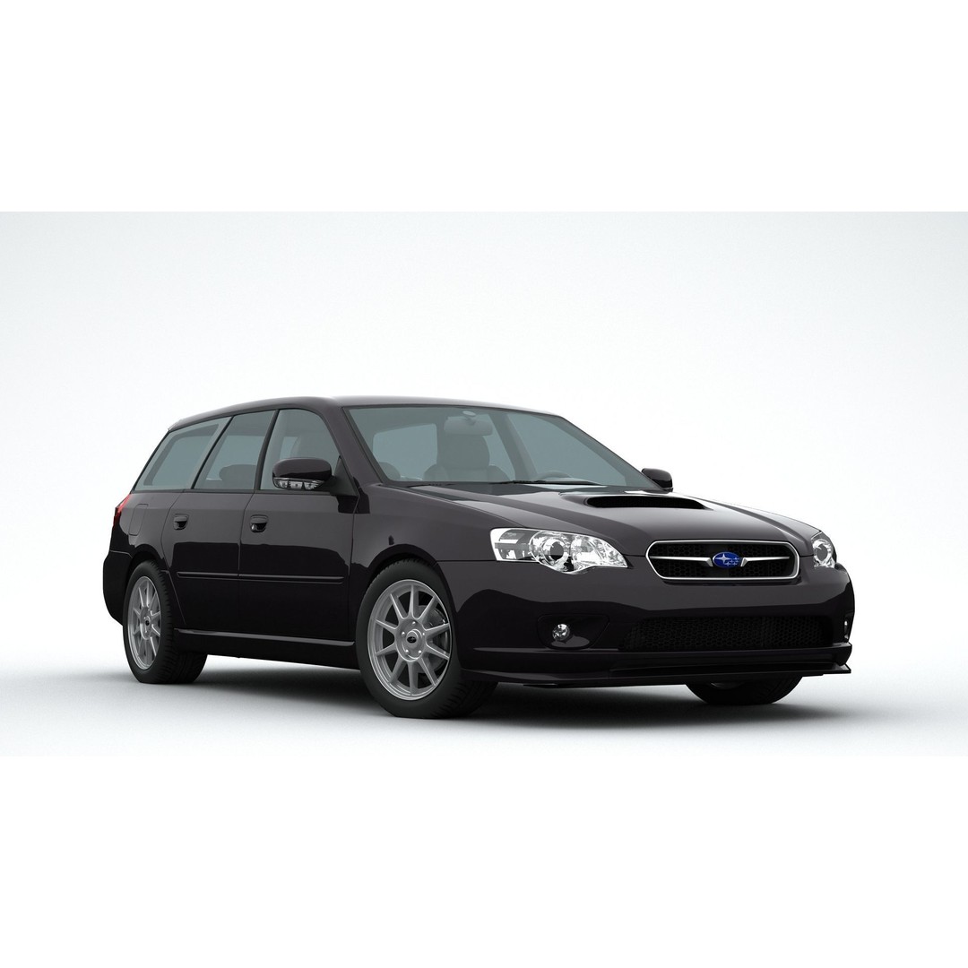 Subaru Legacy Station Wagon 2006 3D Model – High Poly Car Asset, FBX, OBJ - View 11