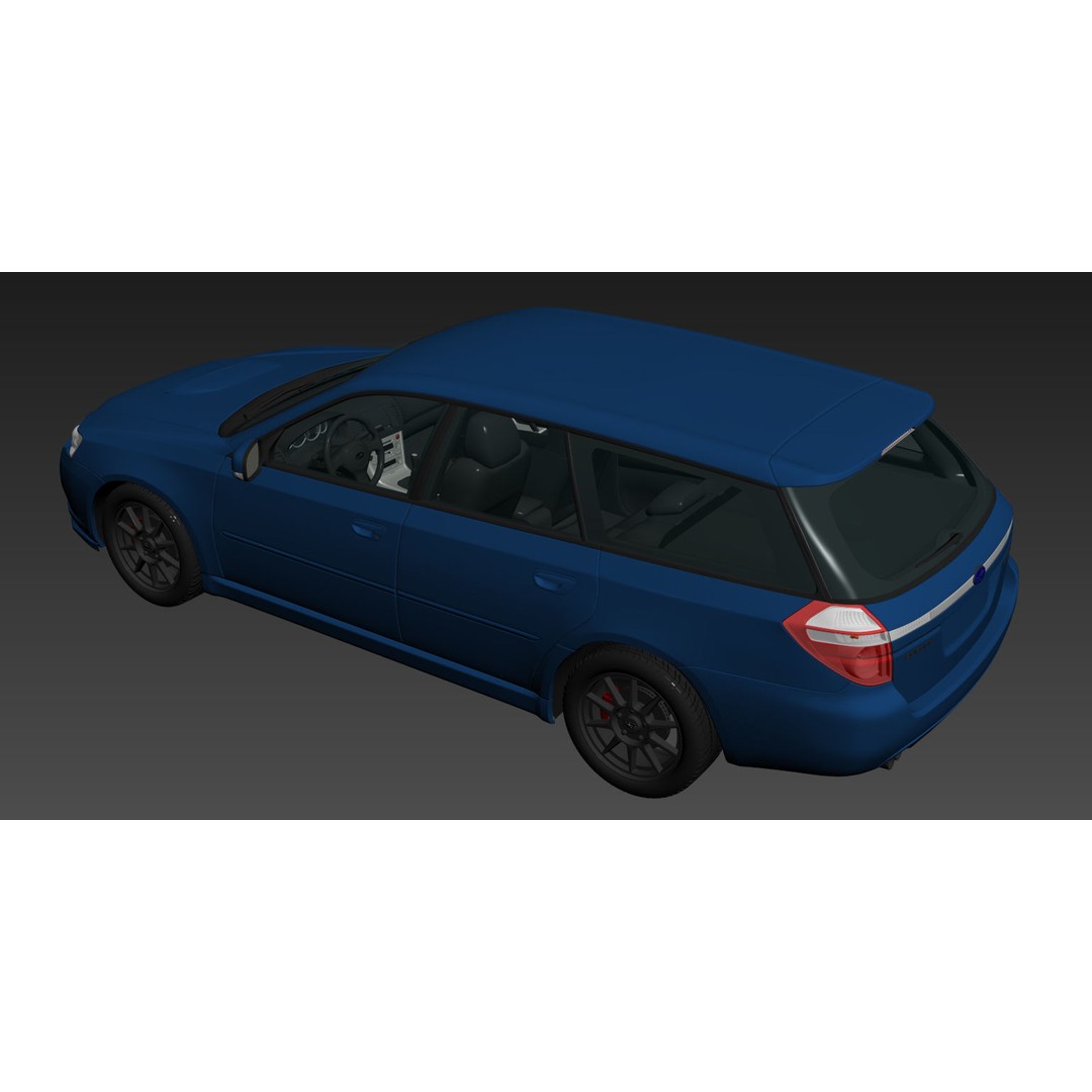 Subaru Legacy Station Wagon 2006 3D Model – High Poly Car Asset, FBX, OBJ - View 15