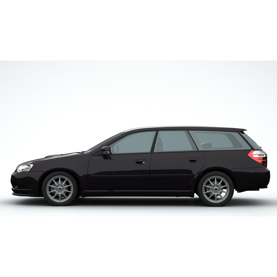 Subaru Legacy Station Wagon 2006 3D Model – High Poly Car Asset, FBX, OBJ - View 3
