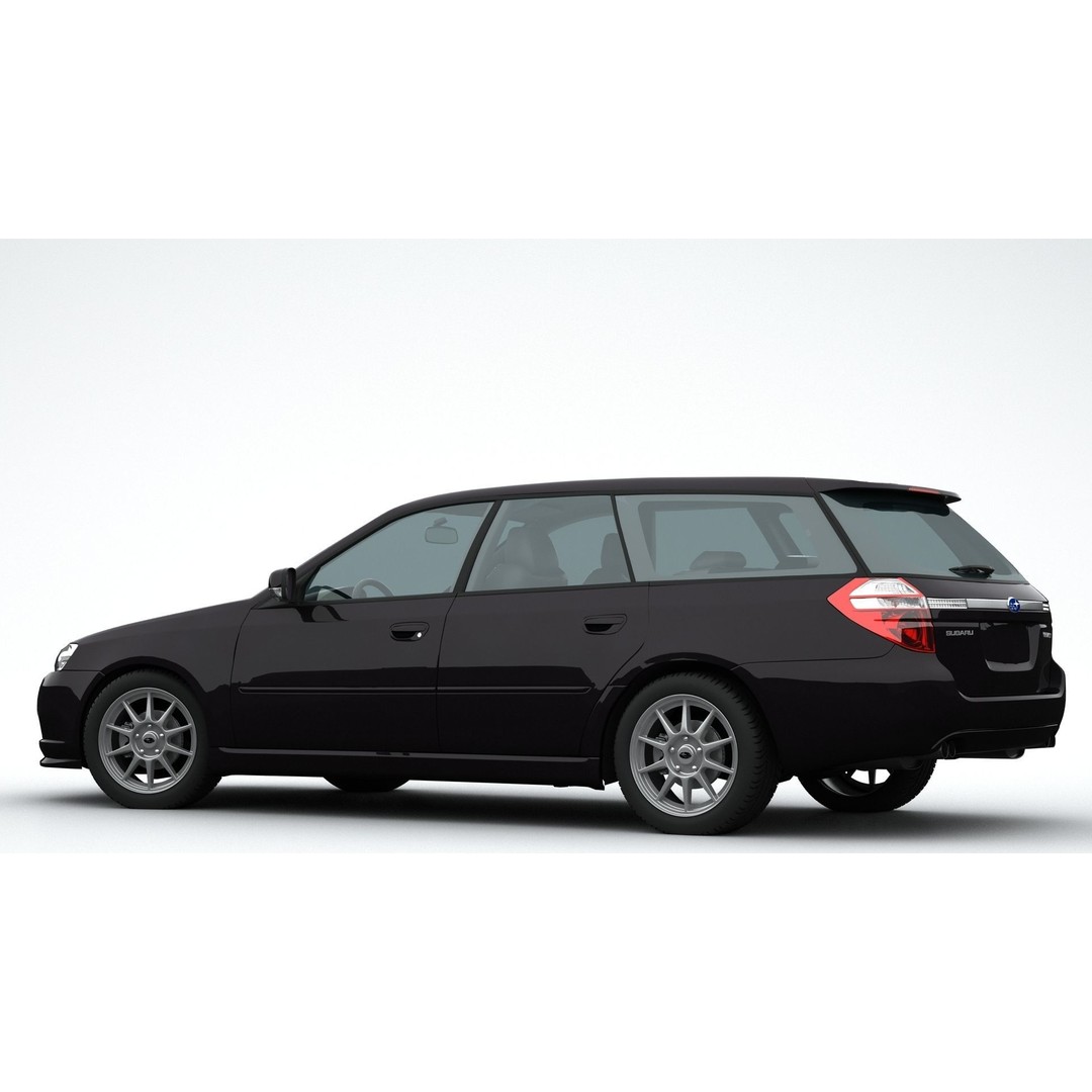 Subaru Legacy Station Wagon 2006 3D Model – High Poly Car Asset, FBX, OBJ - View 4