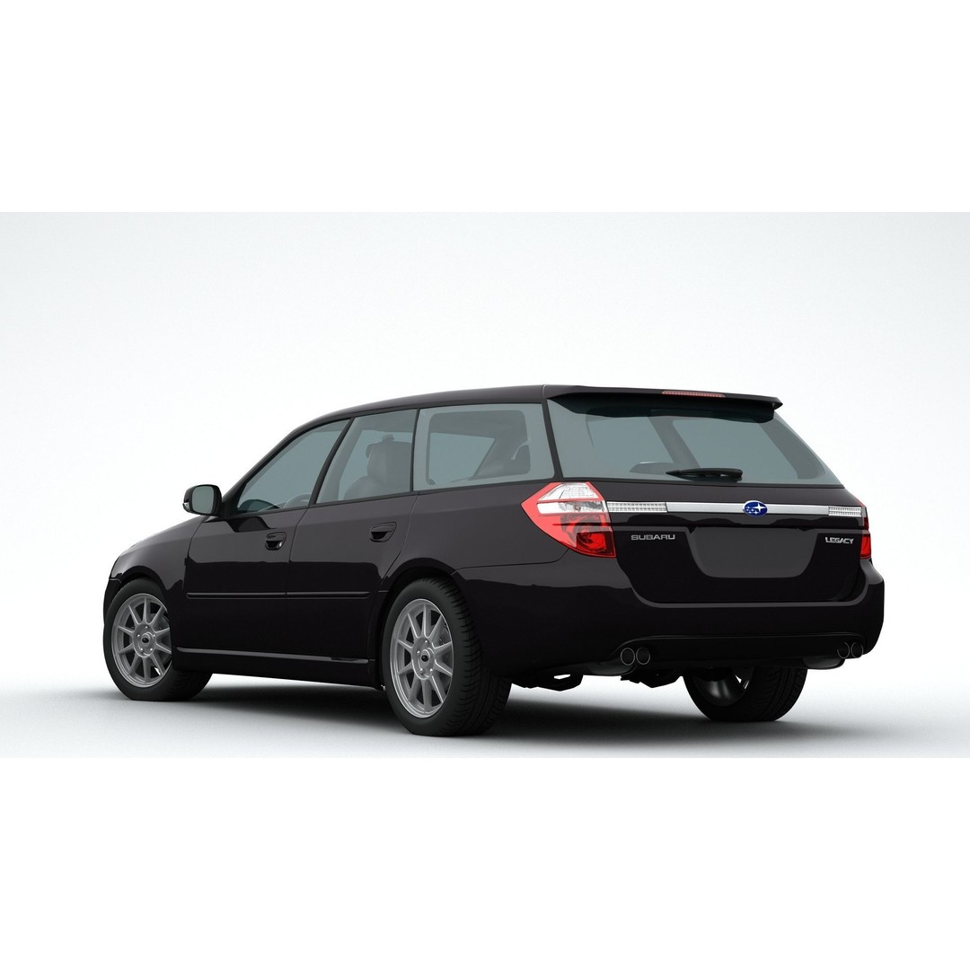 Subaru Legacy Station Wagon 2006 3D Model – High Poly Car Asset, FBX, OBJ - View 5