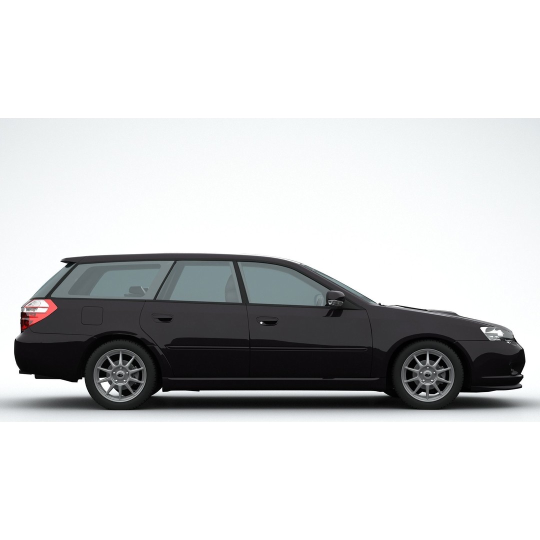 Subaru Legacy Station Wagon 2006 3D Model – High Poly Car Asset, FBX, OBJ - View 9