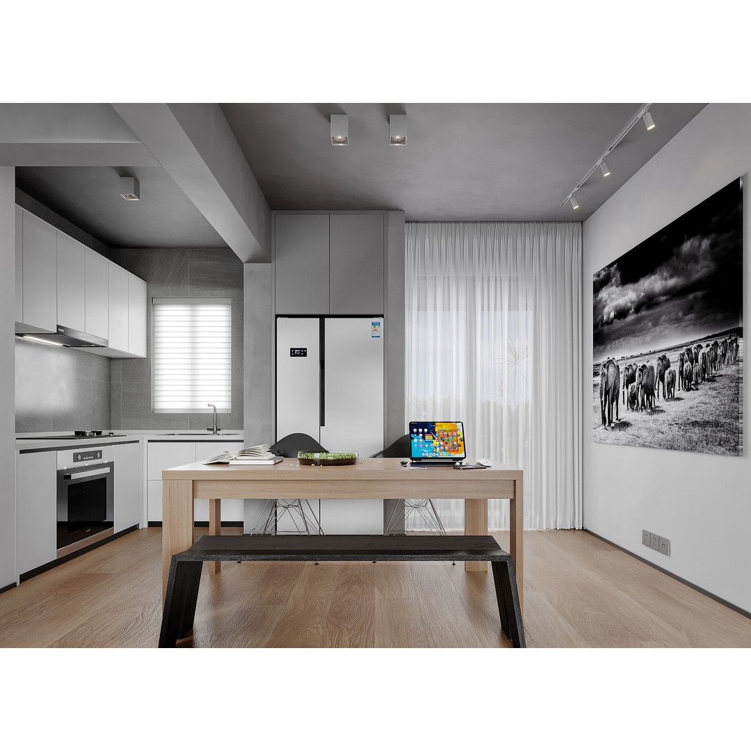 Modern Public Housing Interior 3D Model – High Quality, FBX & OBJ - View 4