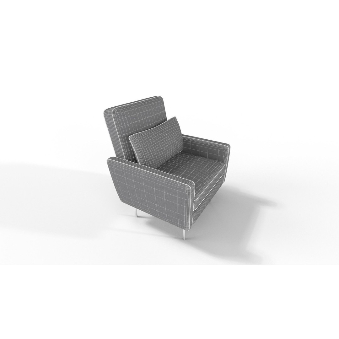 Modern Armchairs 3D Model – 21 Color Variations, PBR Textures - View 11