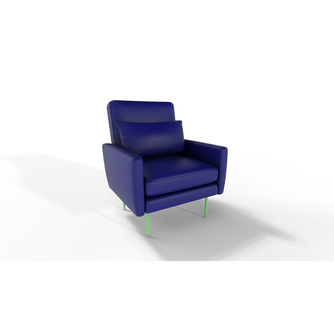 Modern Armchairs 3D Model – 21 Color Variations, PBR Textures - View 17