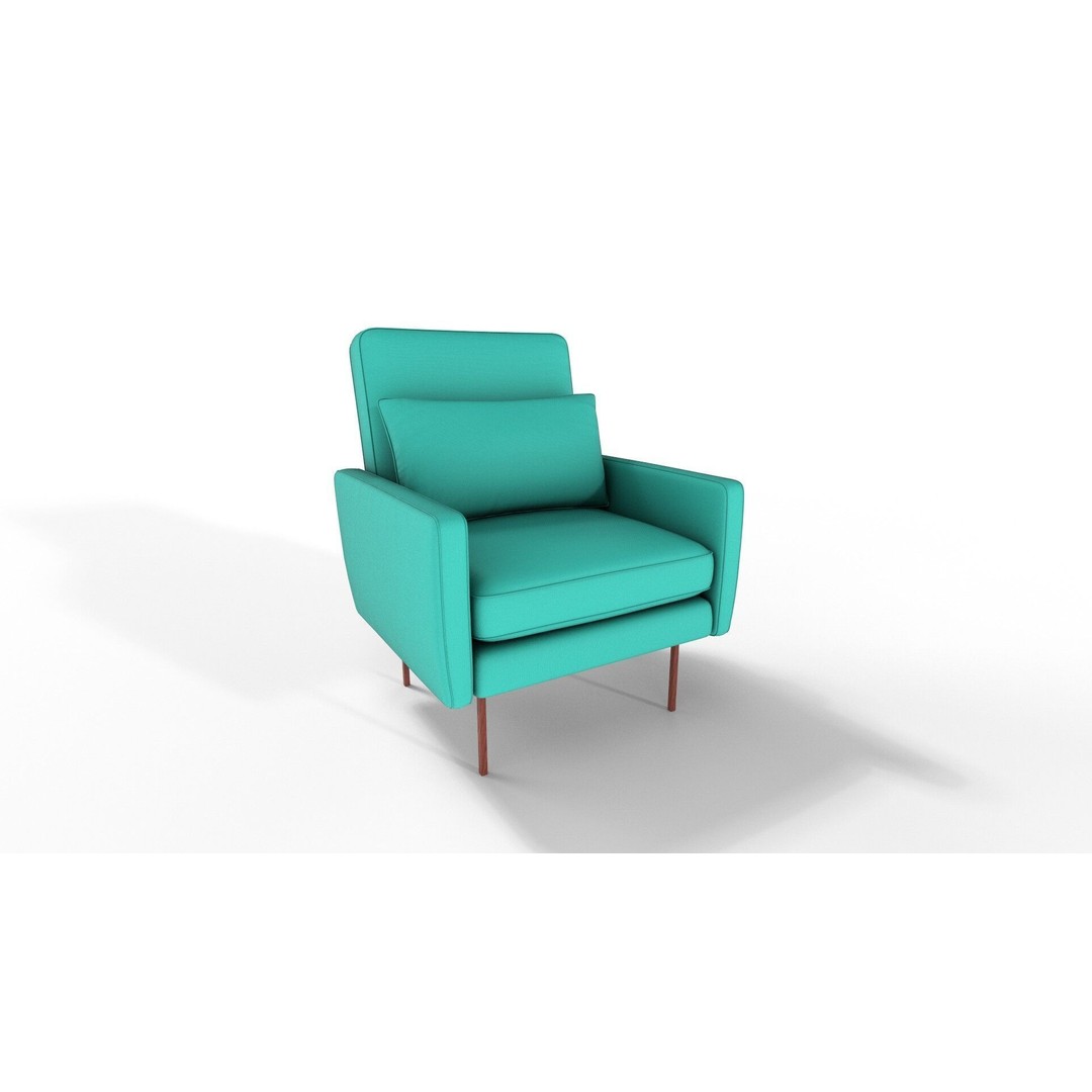 Modern Armchairs 3D Model – 21 Color Variations, PBR Textures - View 30