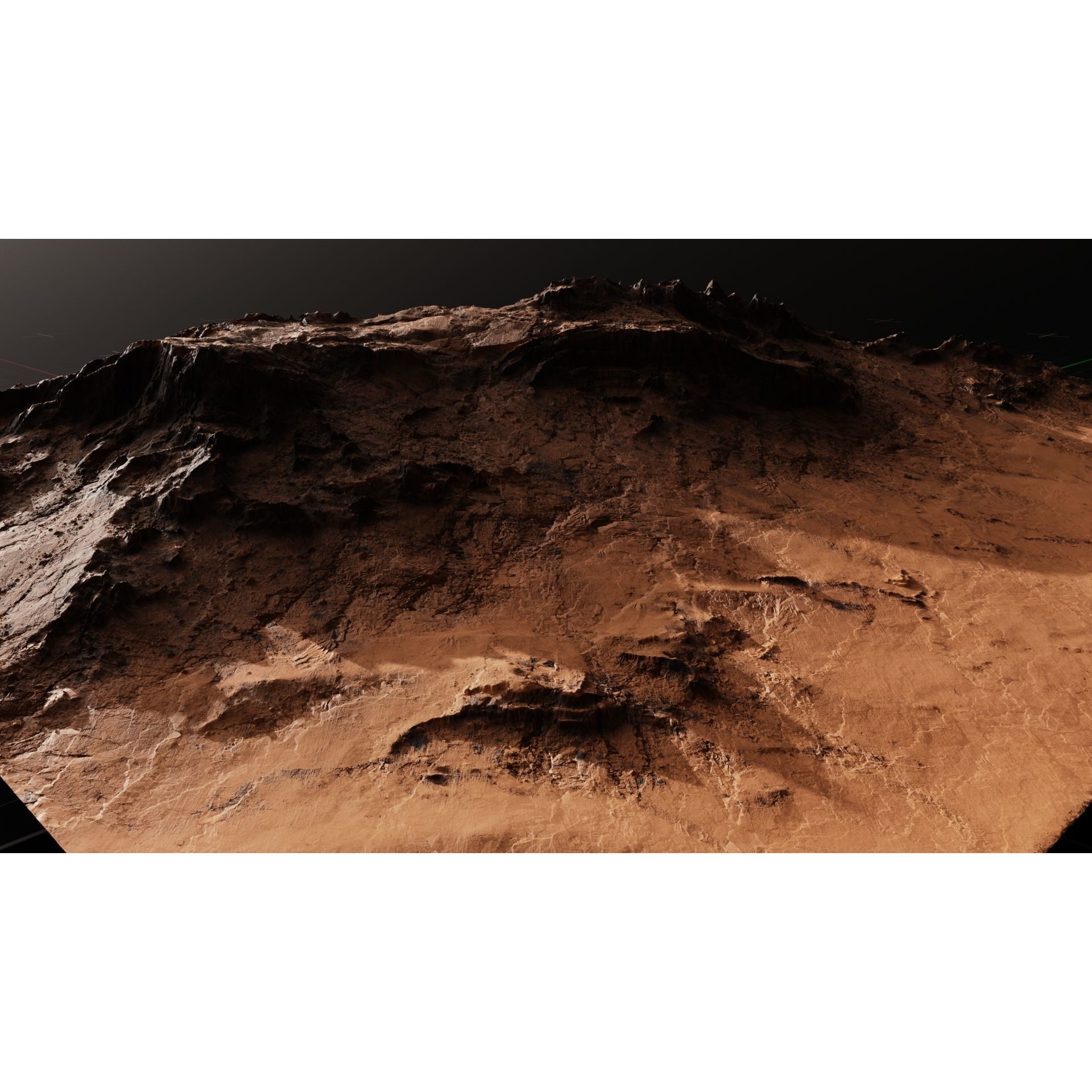Mars Mountain Terrain 7 - Game-Ready 3D Model