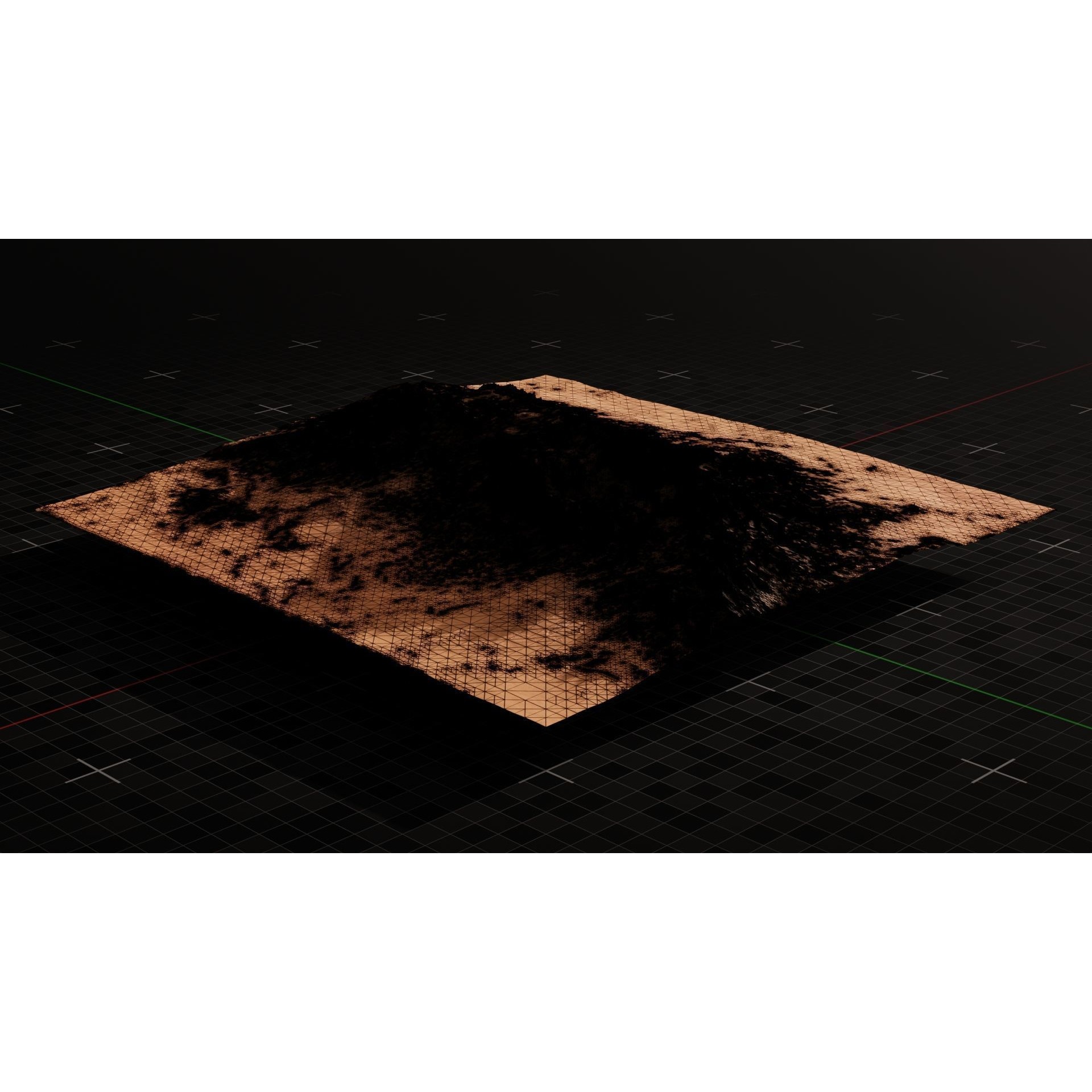 Mars Mountain Terrain 7 - Game-Ready 3D Model - View 7