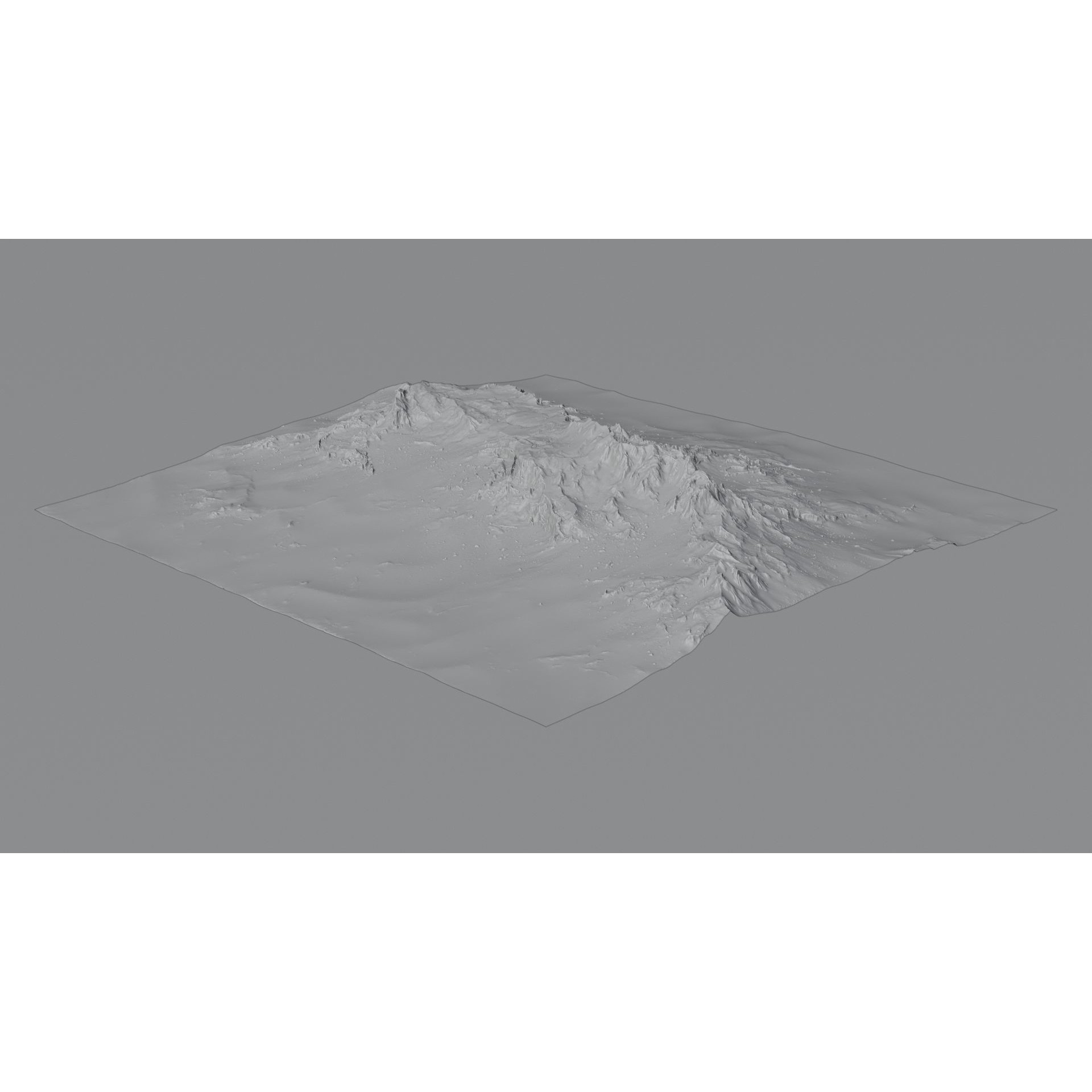 Mars Mountain Terrain 7 - Game-Ready 3D Model - View 8