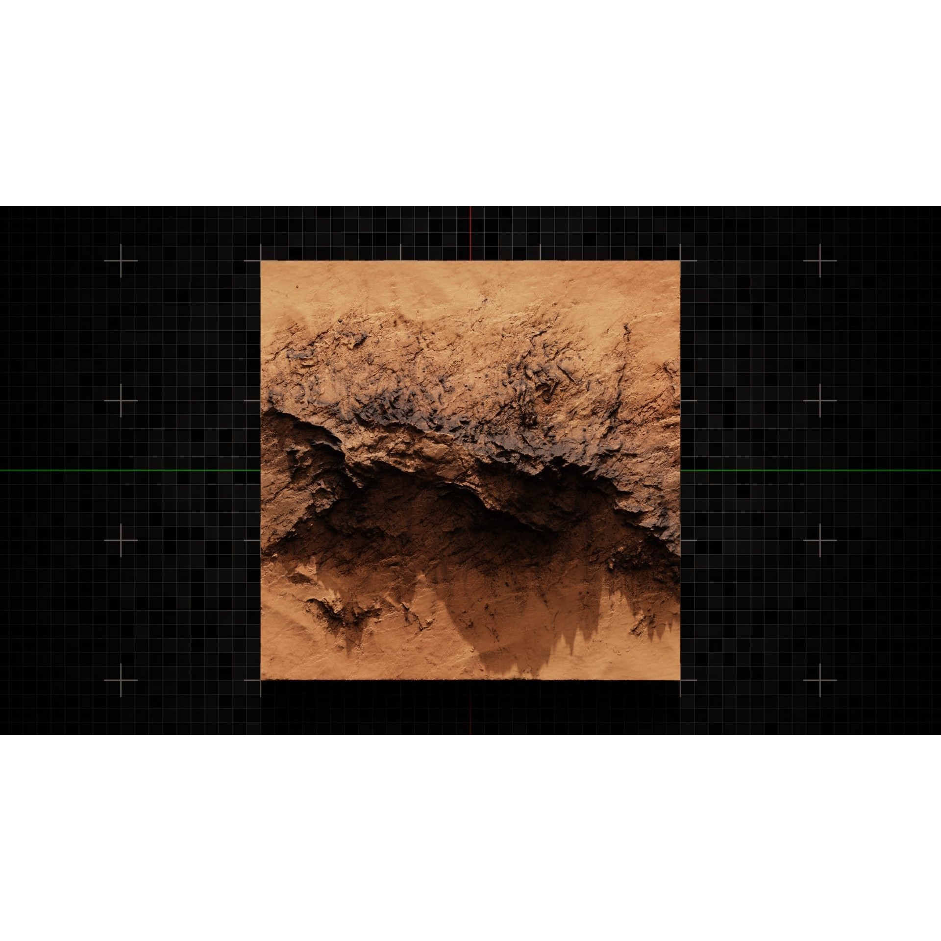 Mars Mountain Terrain 7 - Game-Ready 3D Model - View 9