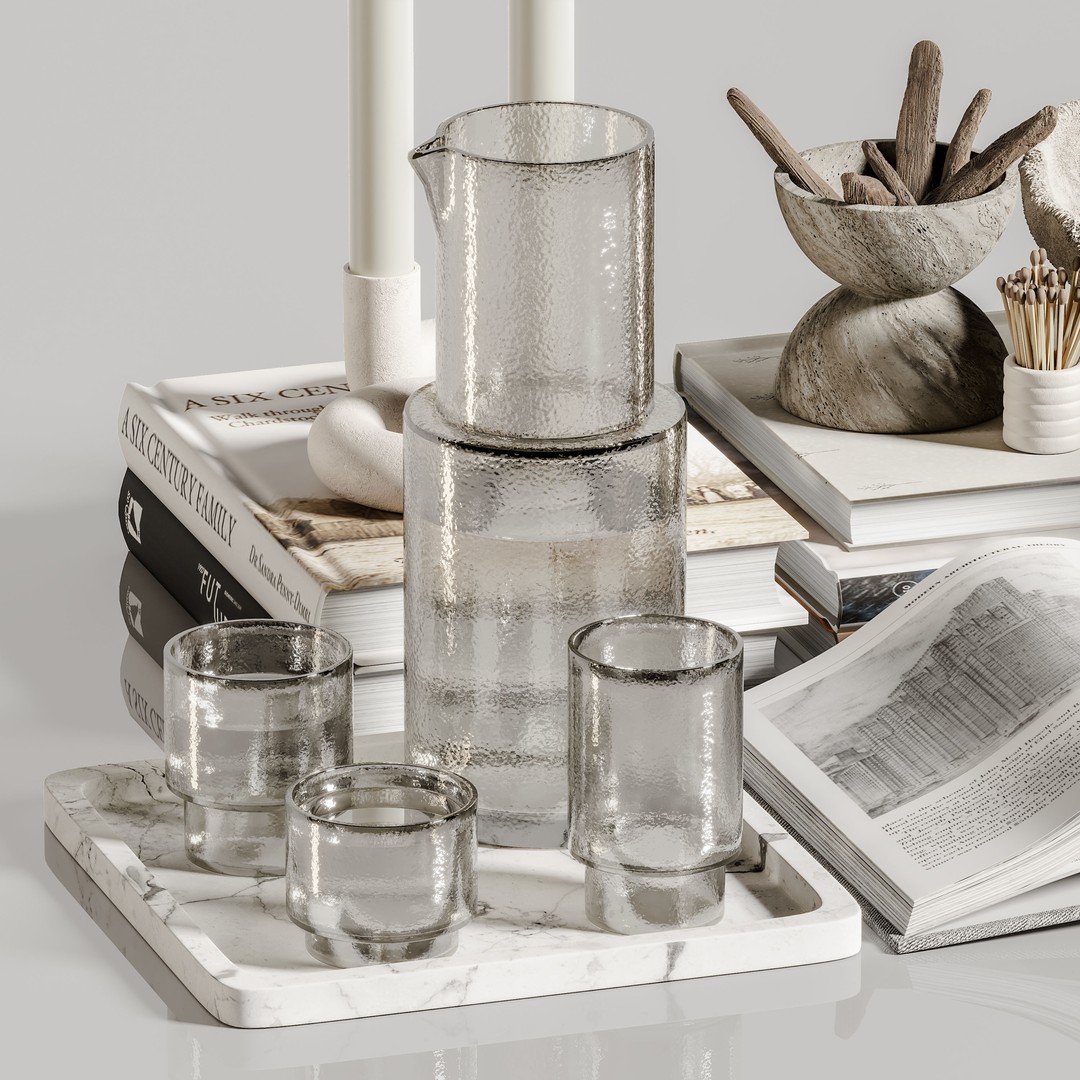 Decorative Set 101 3D Model – Contemporary Home Décor, Vray, Corona - View 5