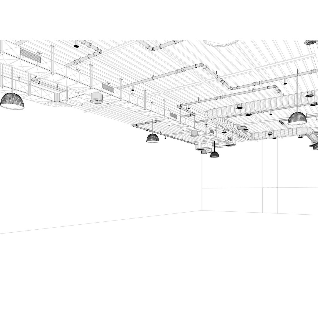 Loft Office Interior 3D Model – Industrial Workspace, FBX, Blender - View 17