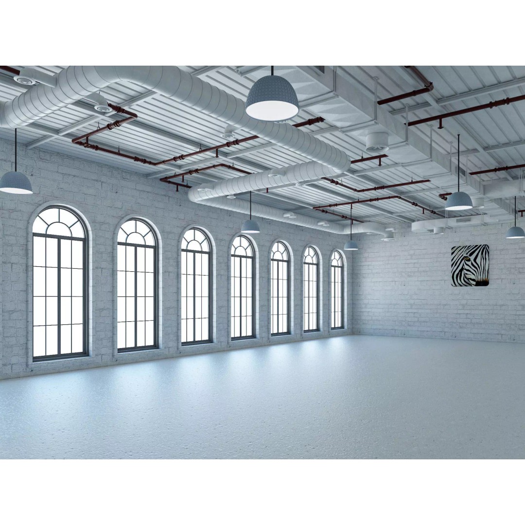 Loft Office Interior 3D Model – Industrial Workspace, FBX, Blender - View 2