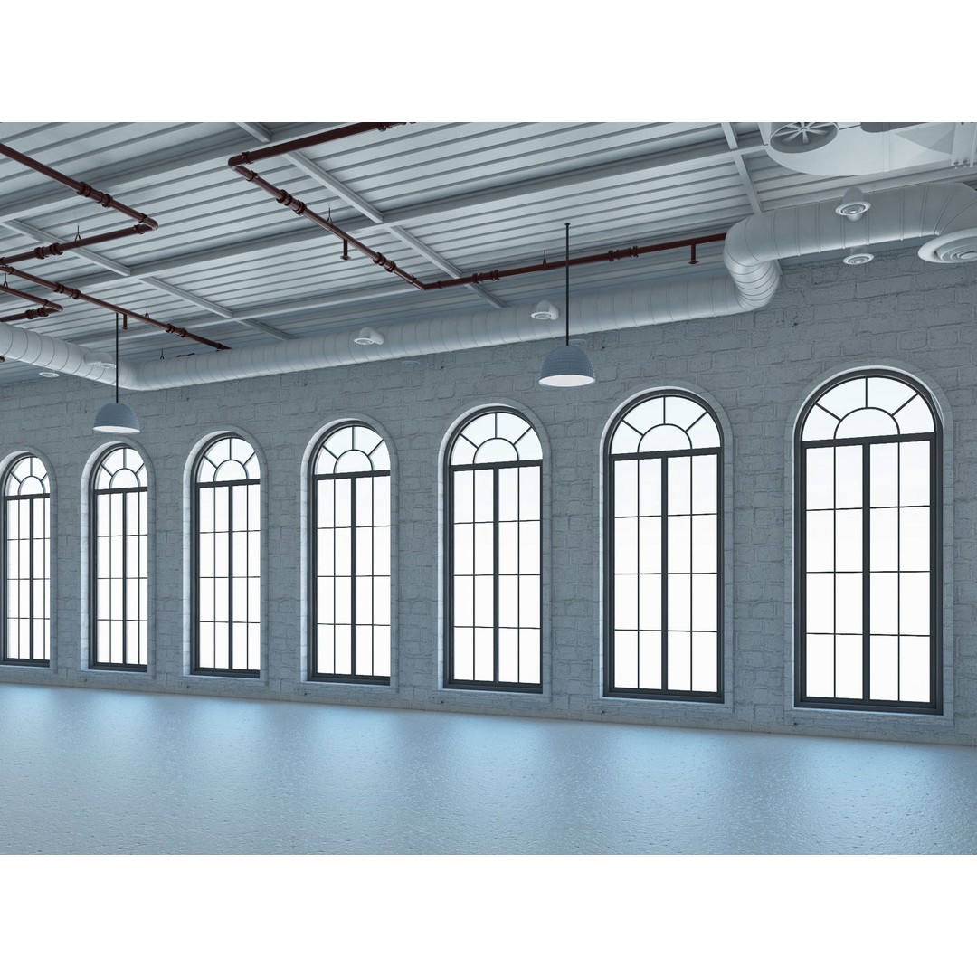 Loft Office Interior 3D Model – Industrial Workspace, FBX, Blender - View 4